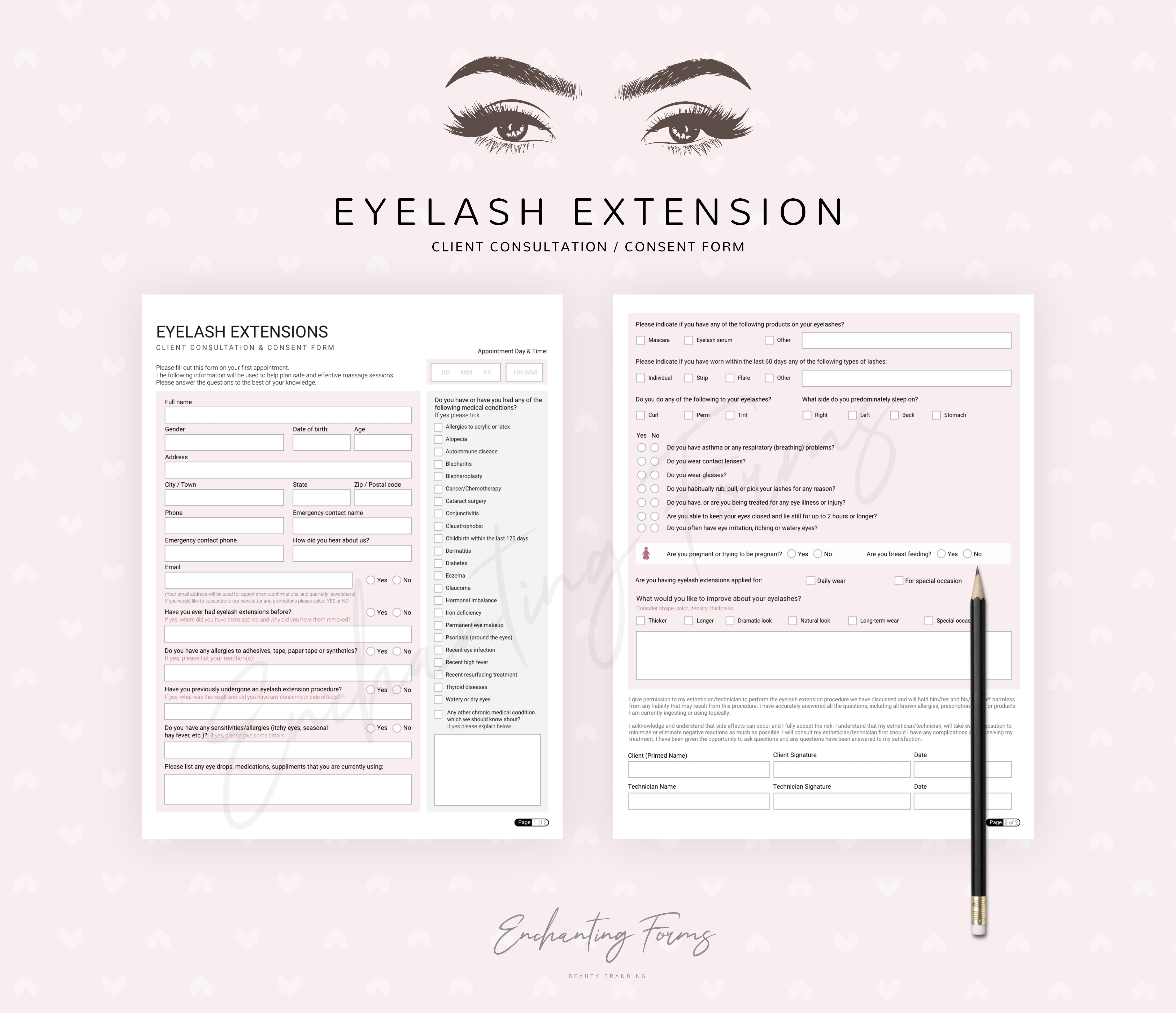 Lash Extension Client Consultation & Consent Form