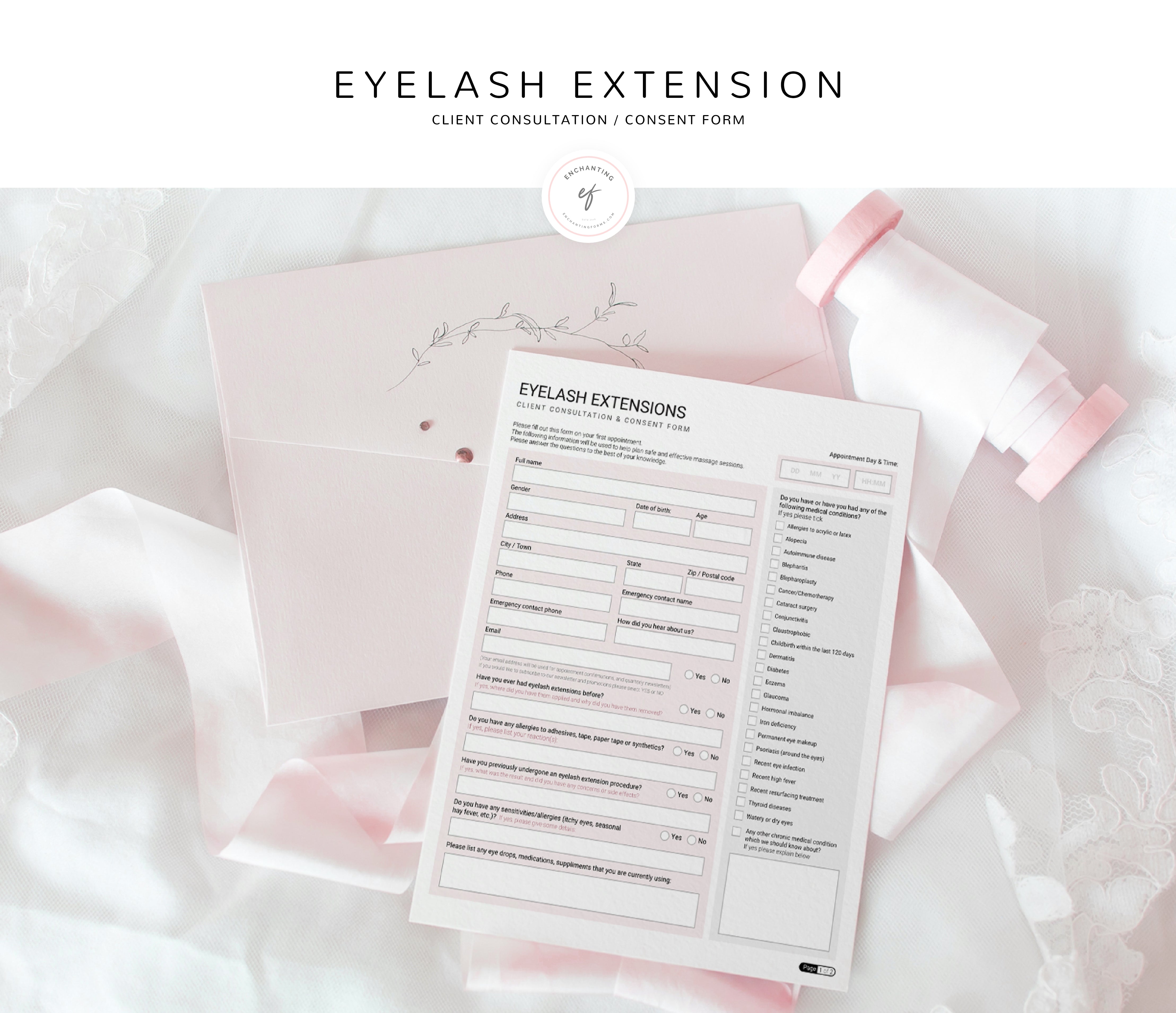 Lash Extension Client Consultation & Consent Form