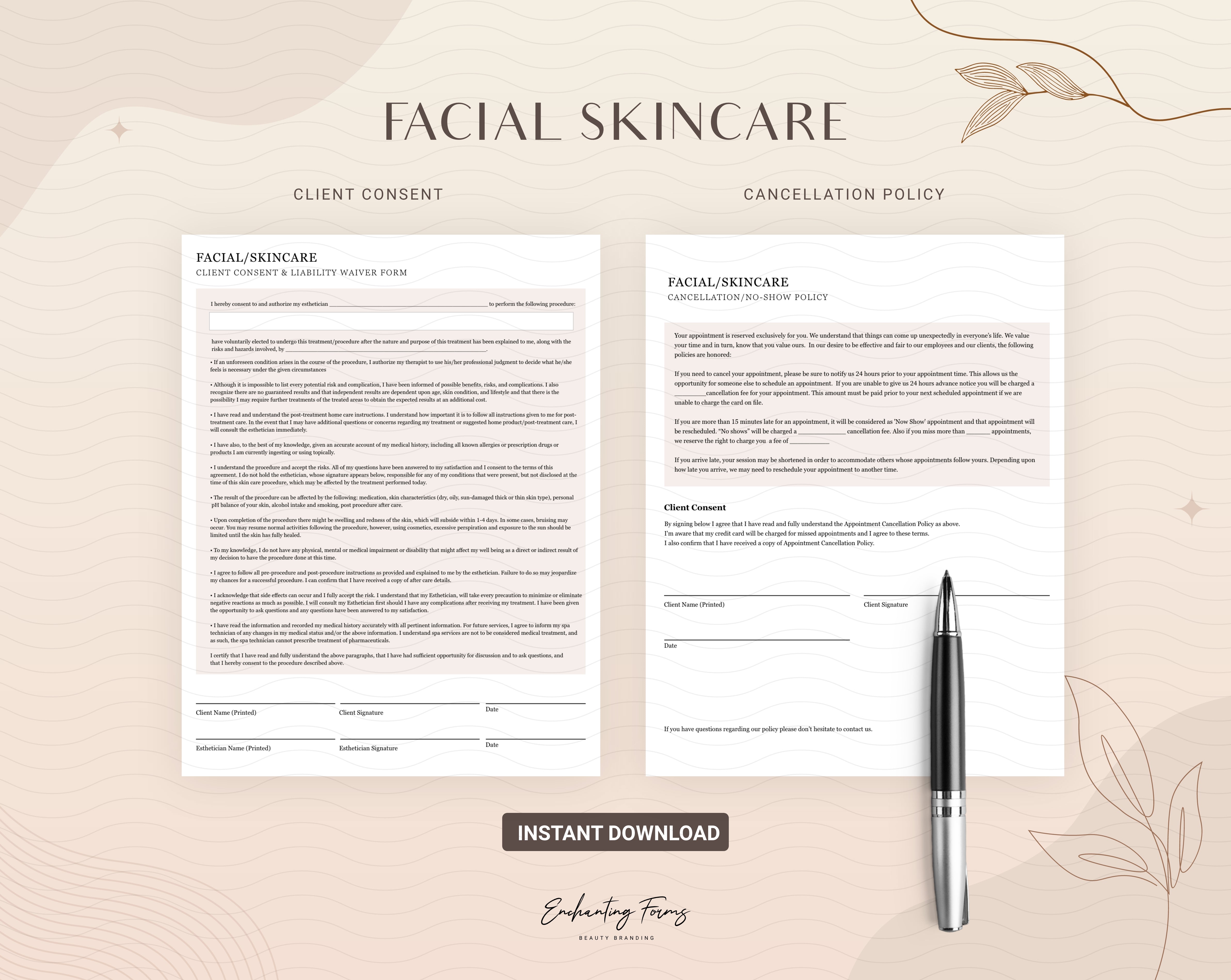 Facial Skincare Client Consultation Form