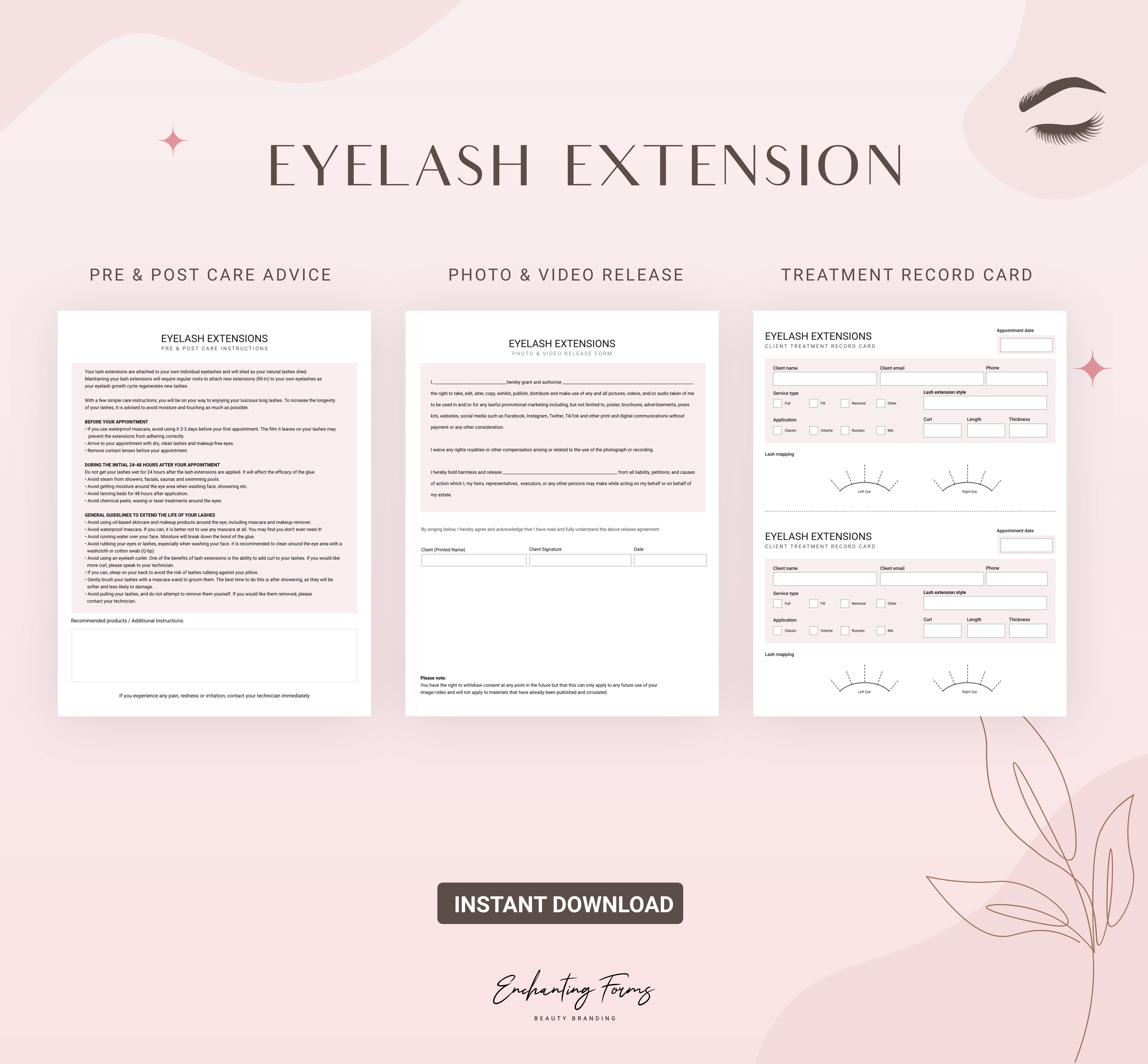 Lash Tech Business Forms