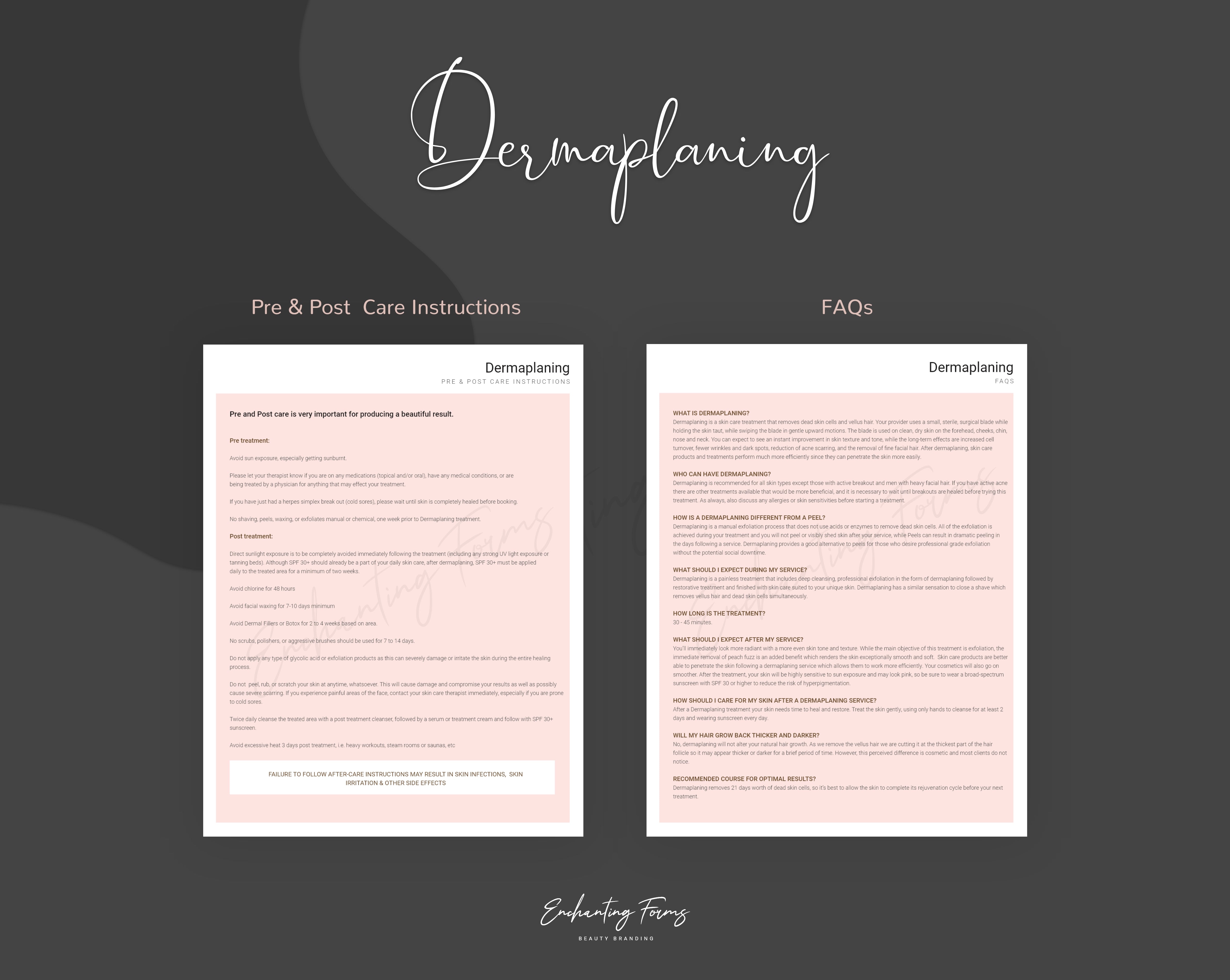 Dermaplaning Consultation Forms