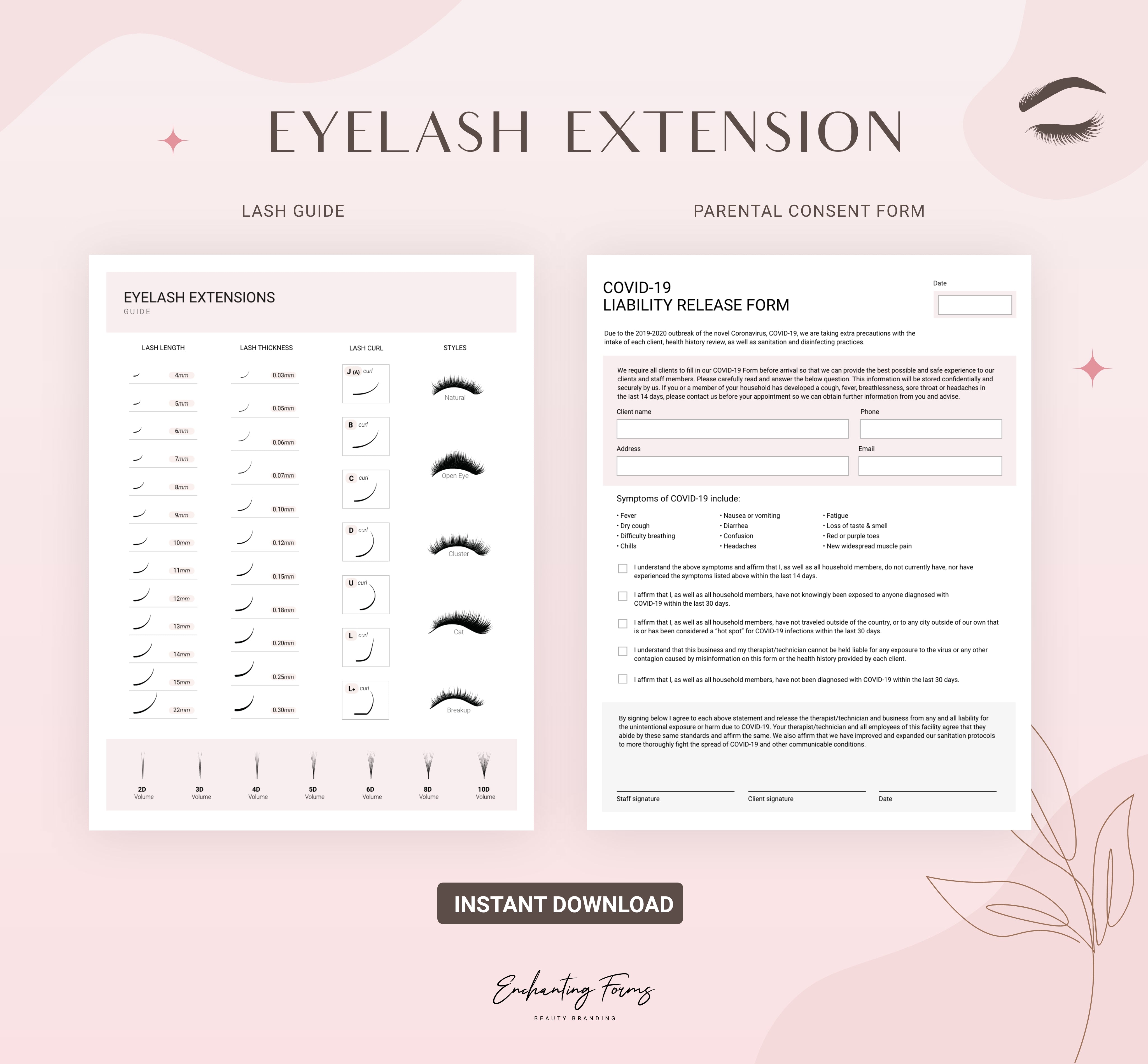 Lash Tech Business Forms