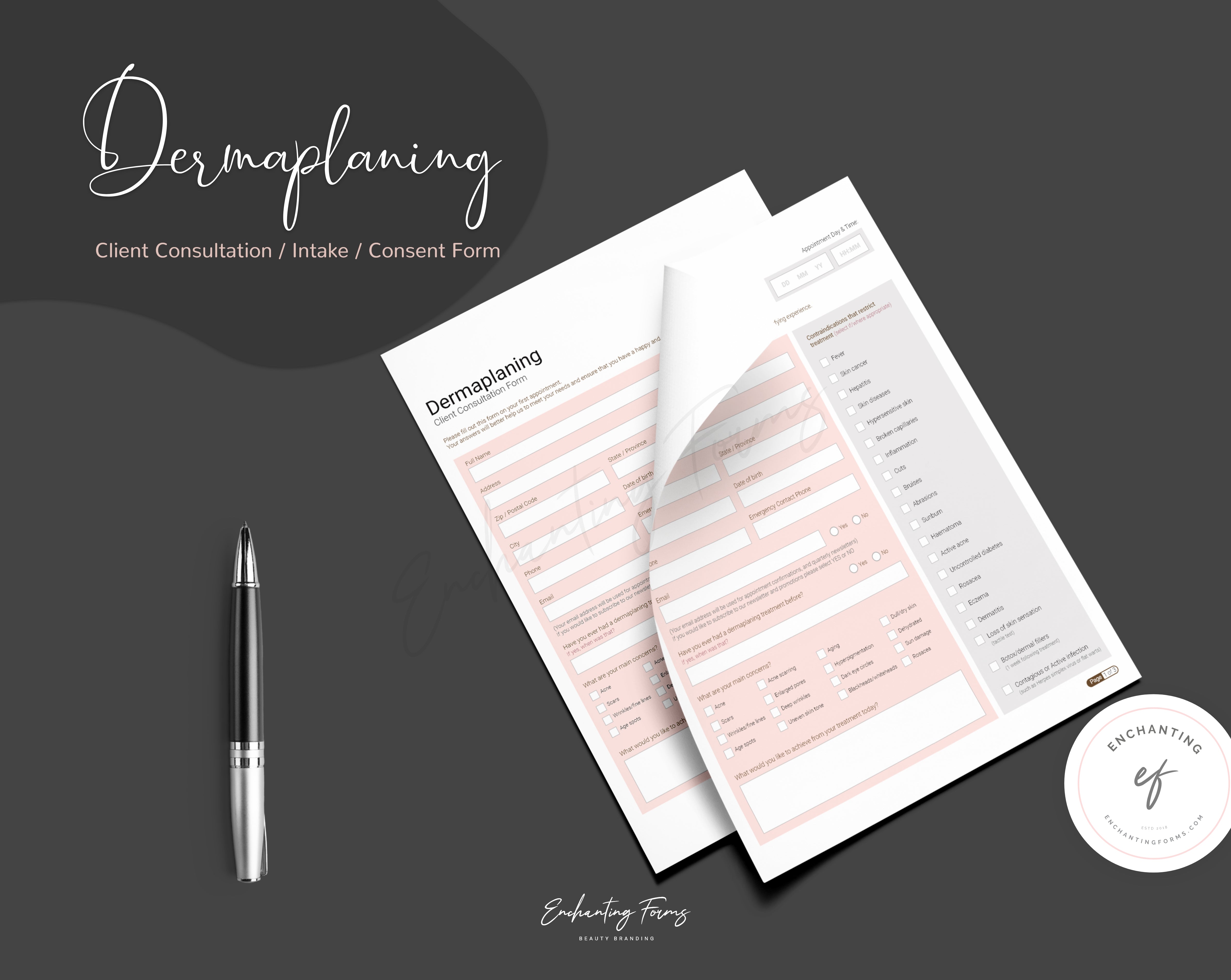 Dermaplaning Consultation Forms