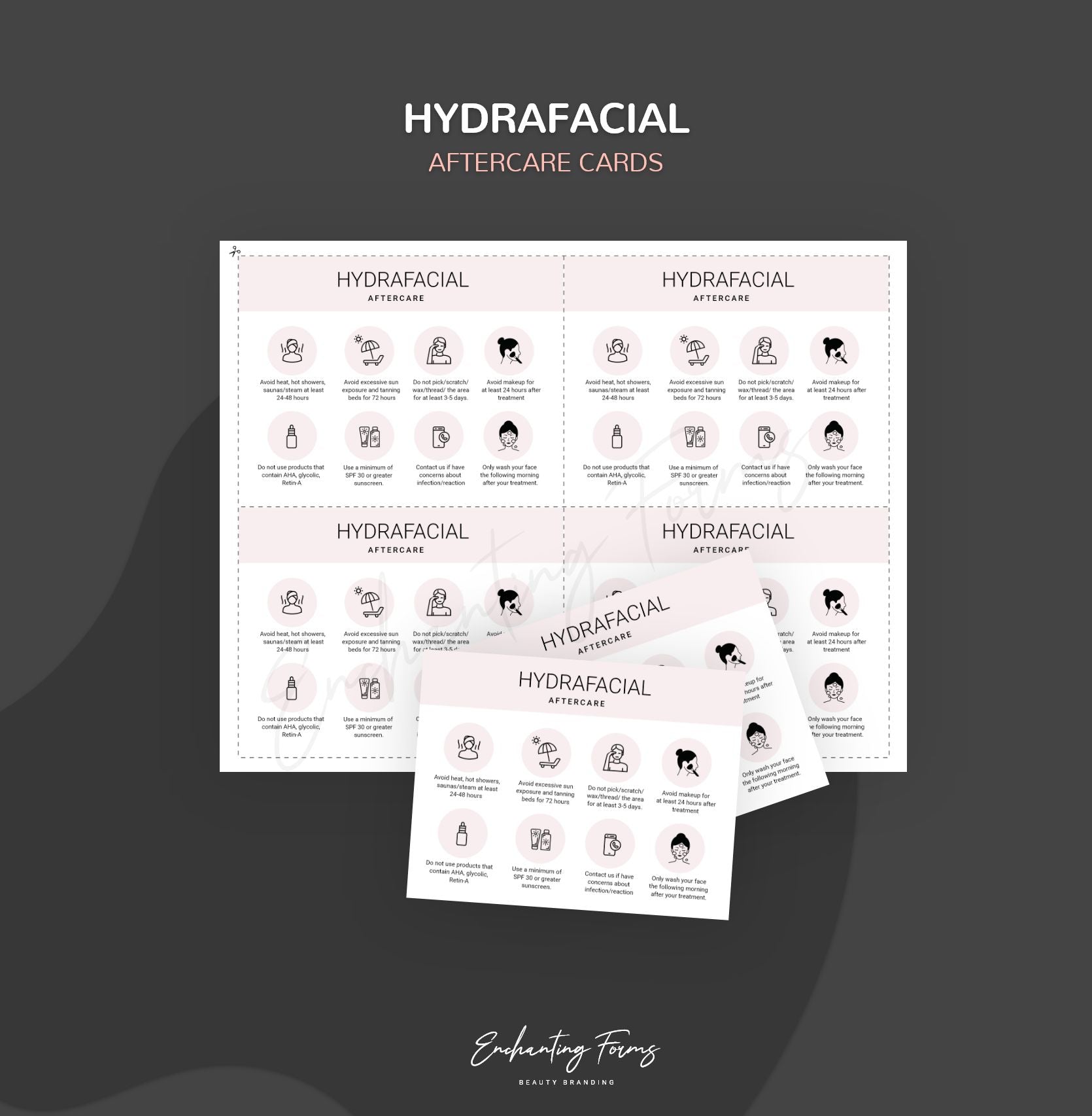 English - HydraFacial Consultation & Consent Forms Bundle (Blush Pink)