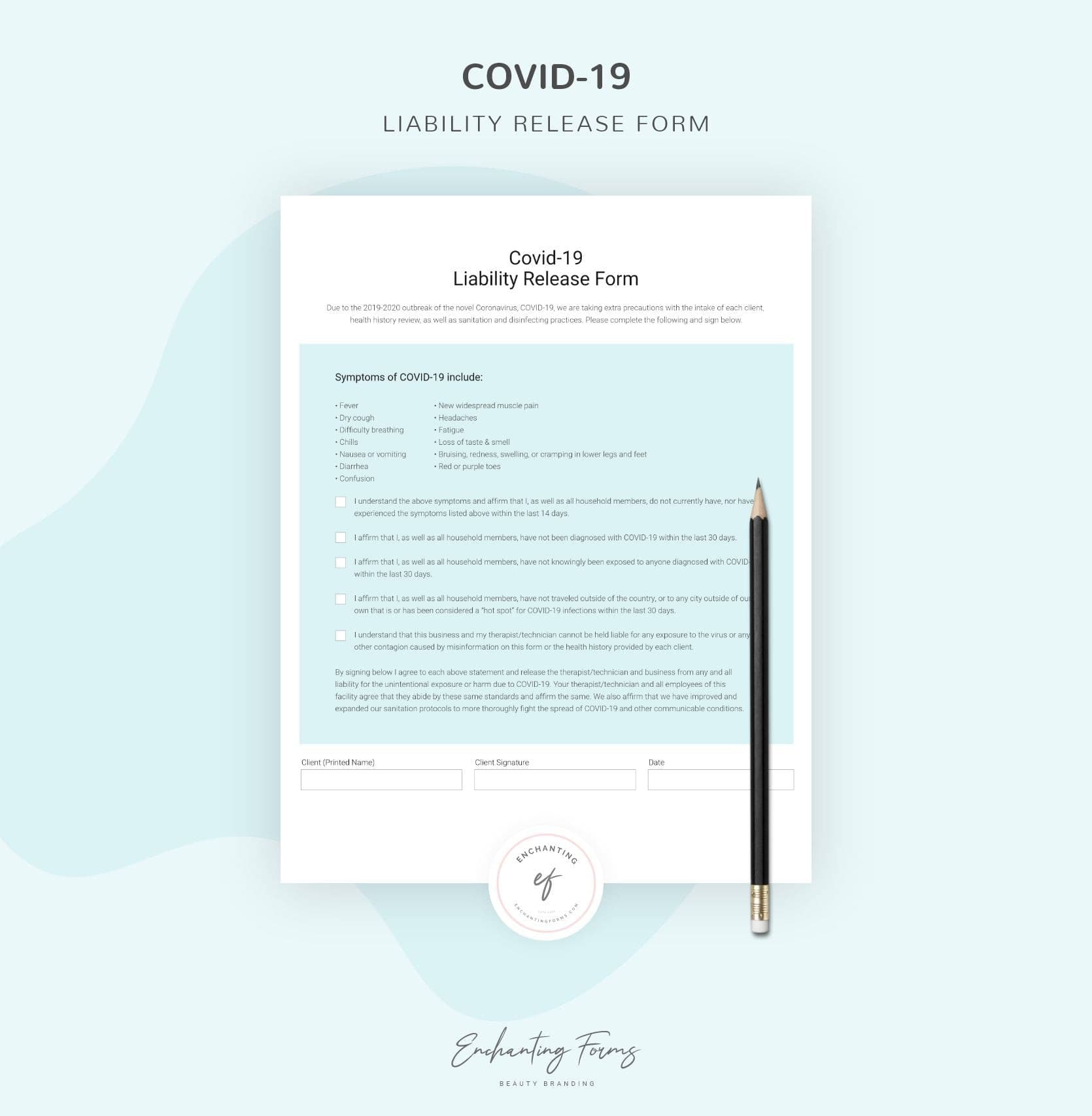 Covid-19 Liability Release Form