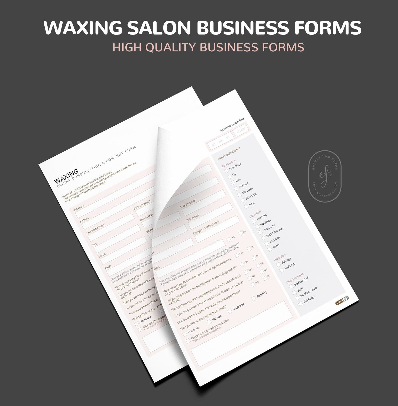 Waxing Consultation & Consent Forms