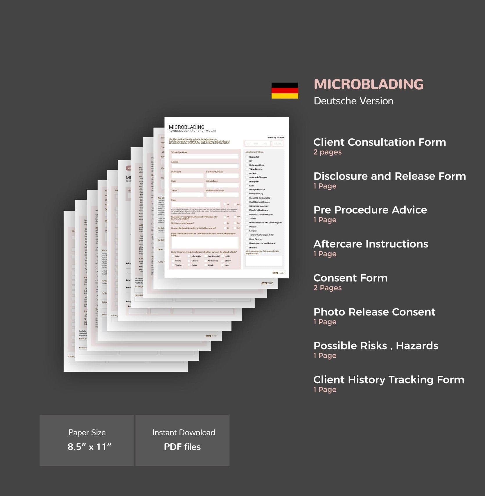 Deutsche - Microblading Consultation & Consent Form