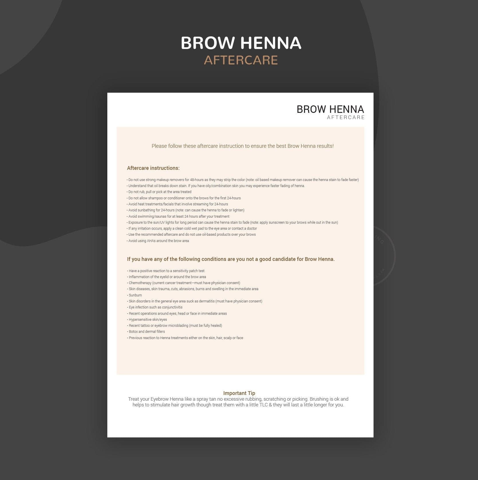 Brow Henna Consultation & Consent-forms