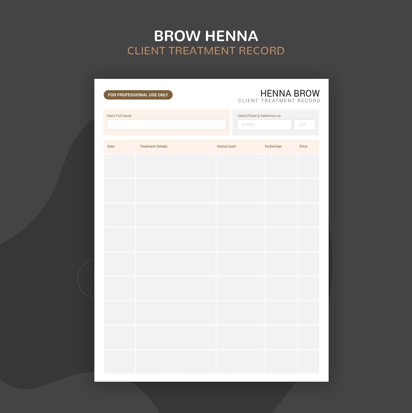 Brow Henna Consultation & Consent-forms