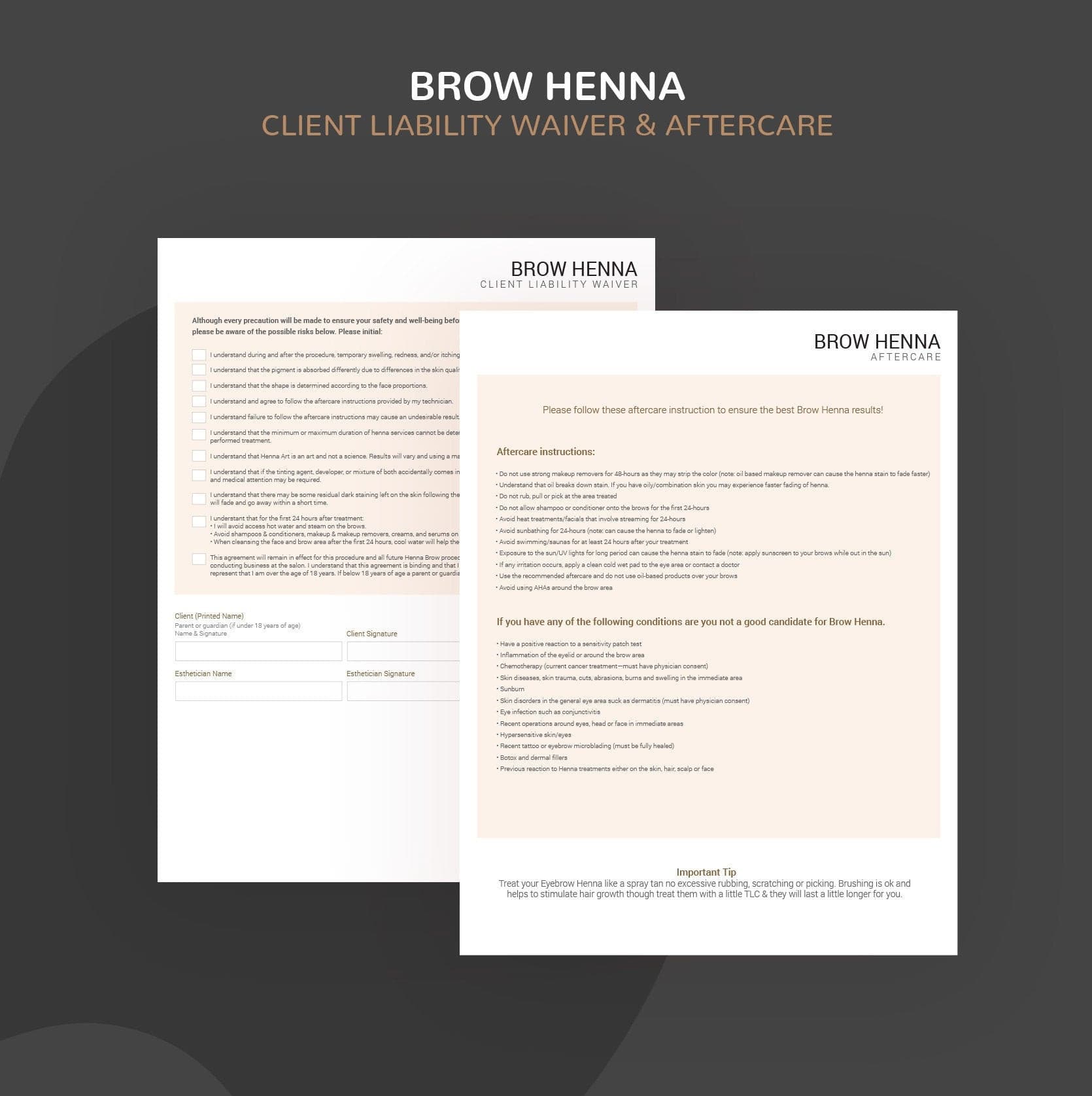 Brow Henna Consultation & Consent-forms