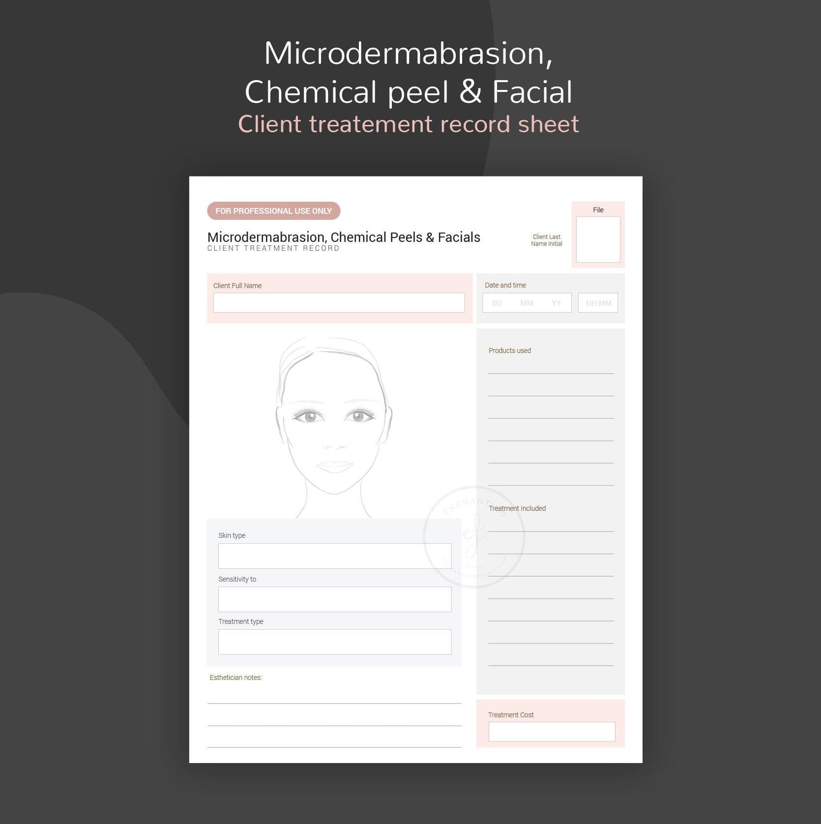 Microdermabrasion, Chemical Peel & Facial Skincare Consultation Consent Forms