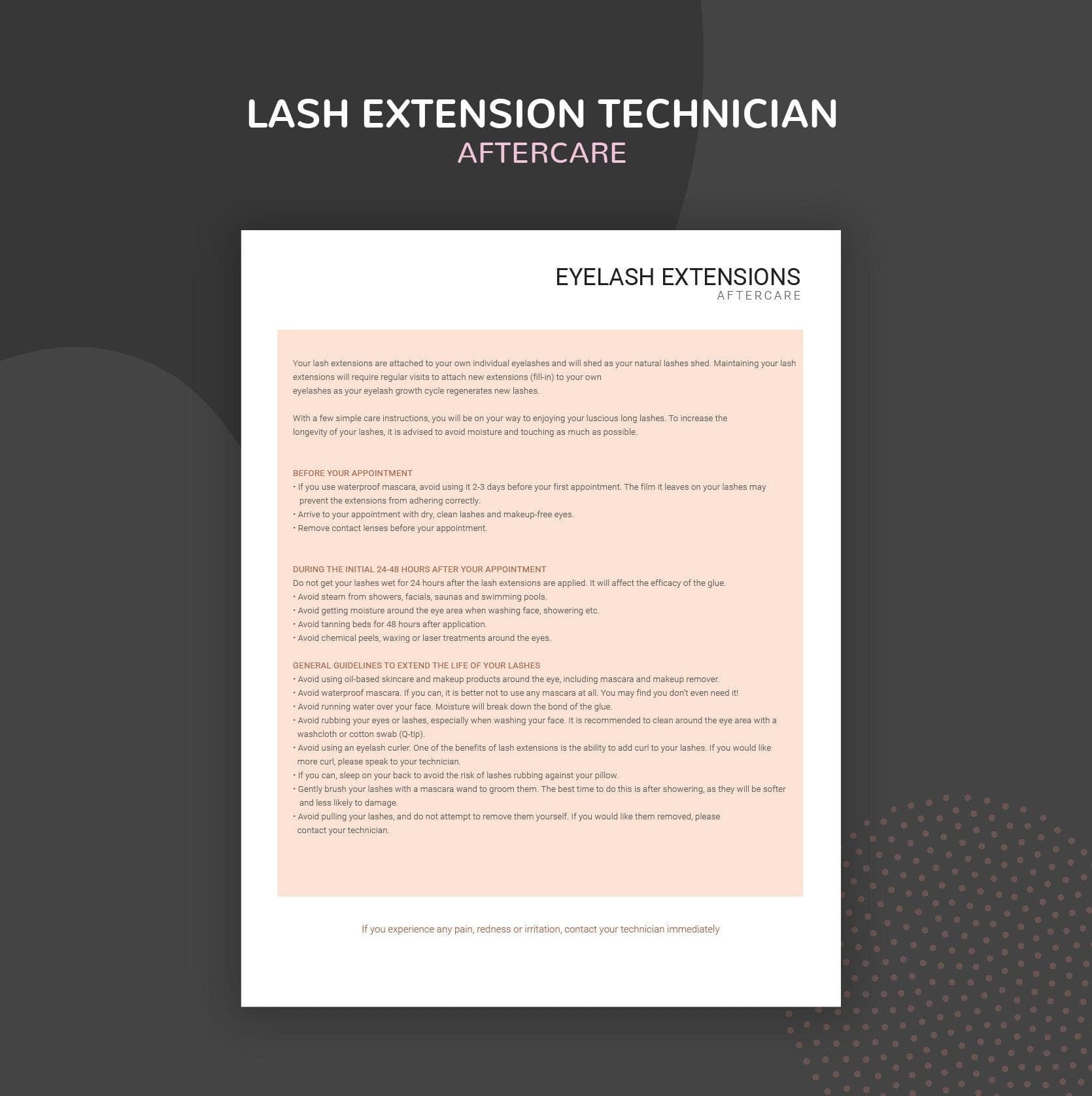 Eyelash Extension Consultation & Consent Forms