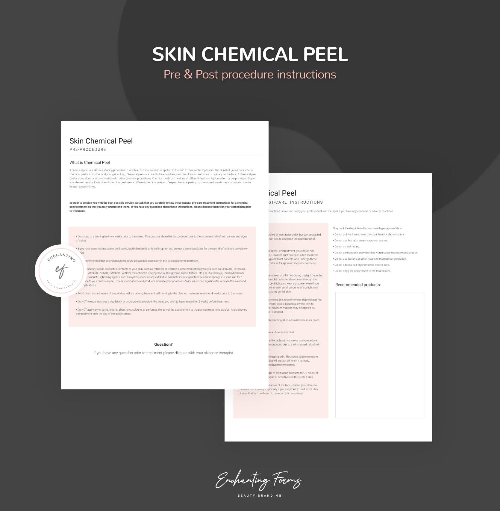 Chemical Peel Consultation & Consent Forms