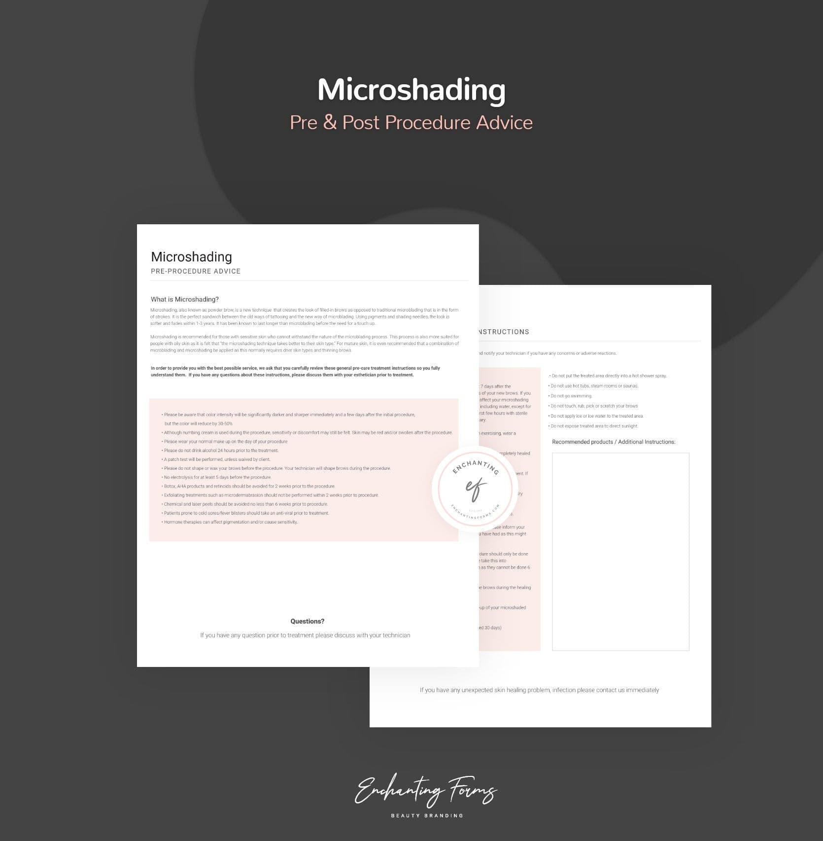 Microshading Consultation & Consent Forms