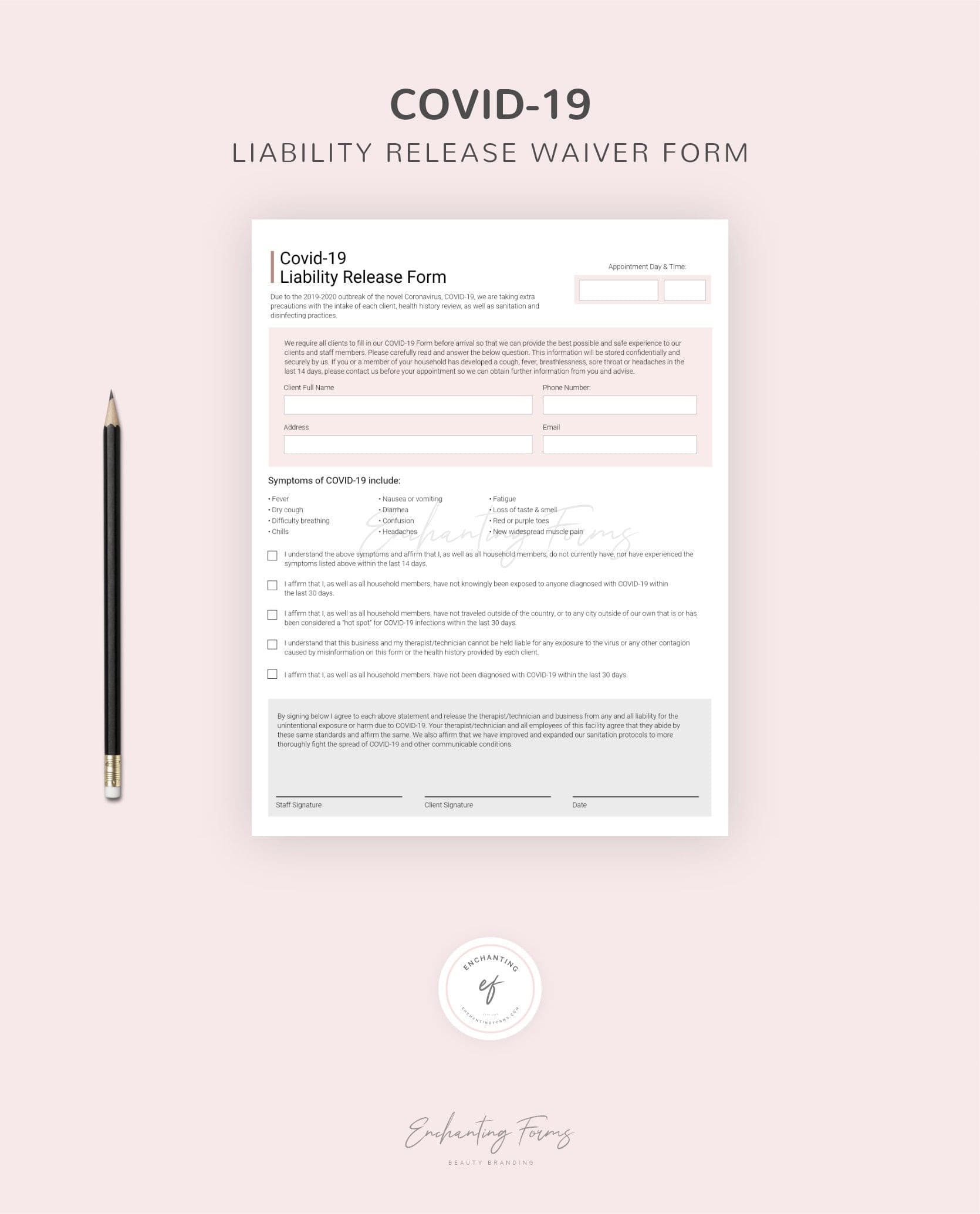 Covid-19 Liability Release Form