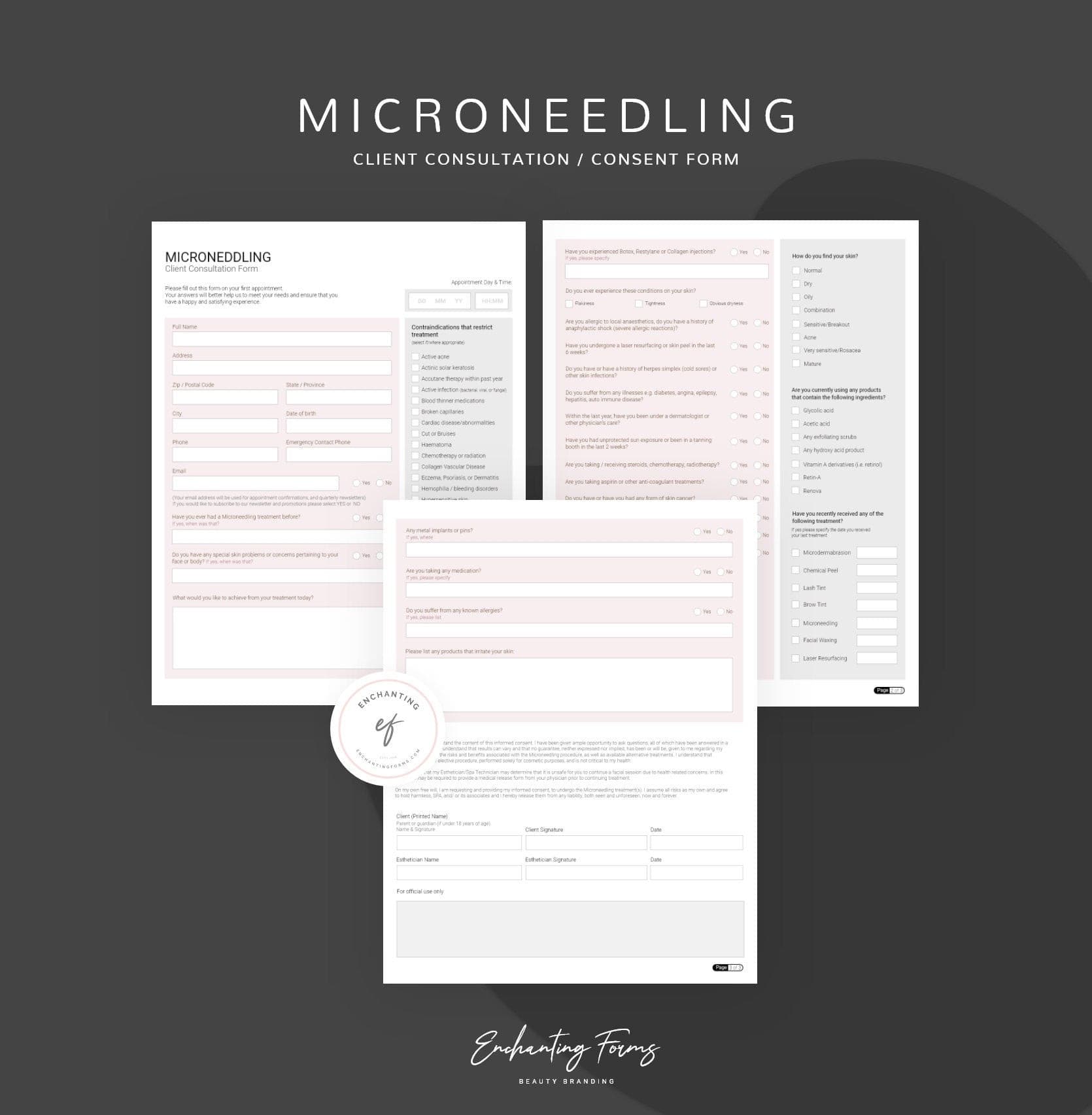 Microneedling Consultation & Consent Forms