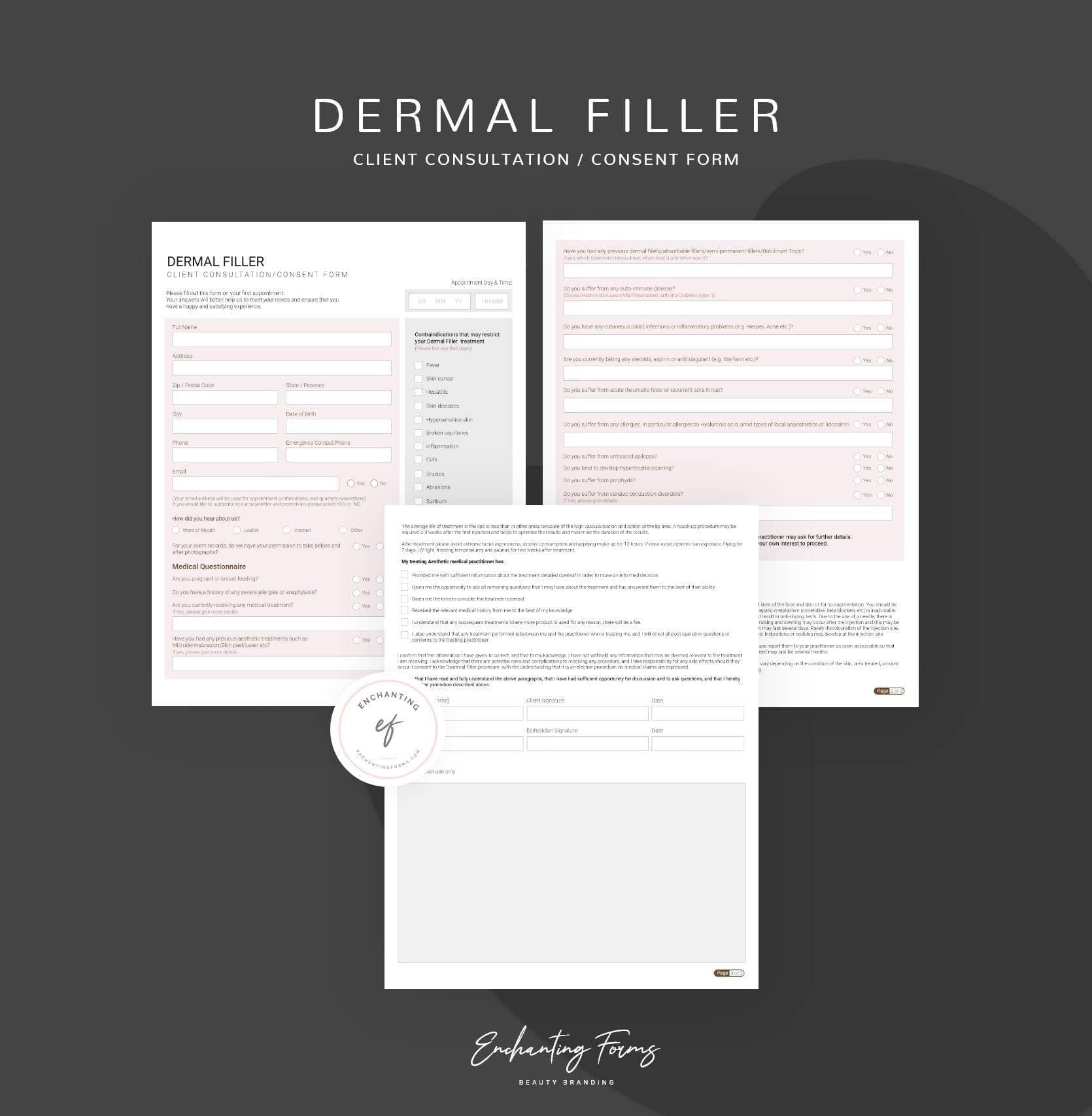 Dermal Filler Consultation & Consent Forms