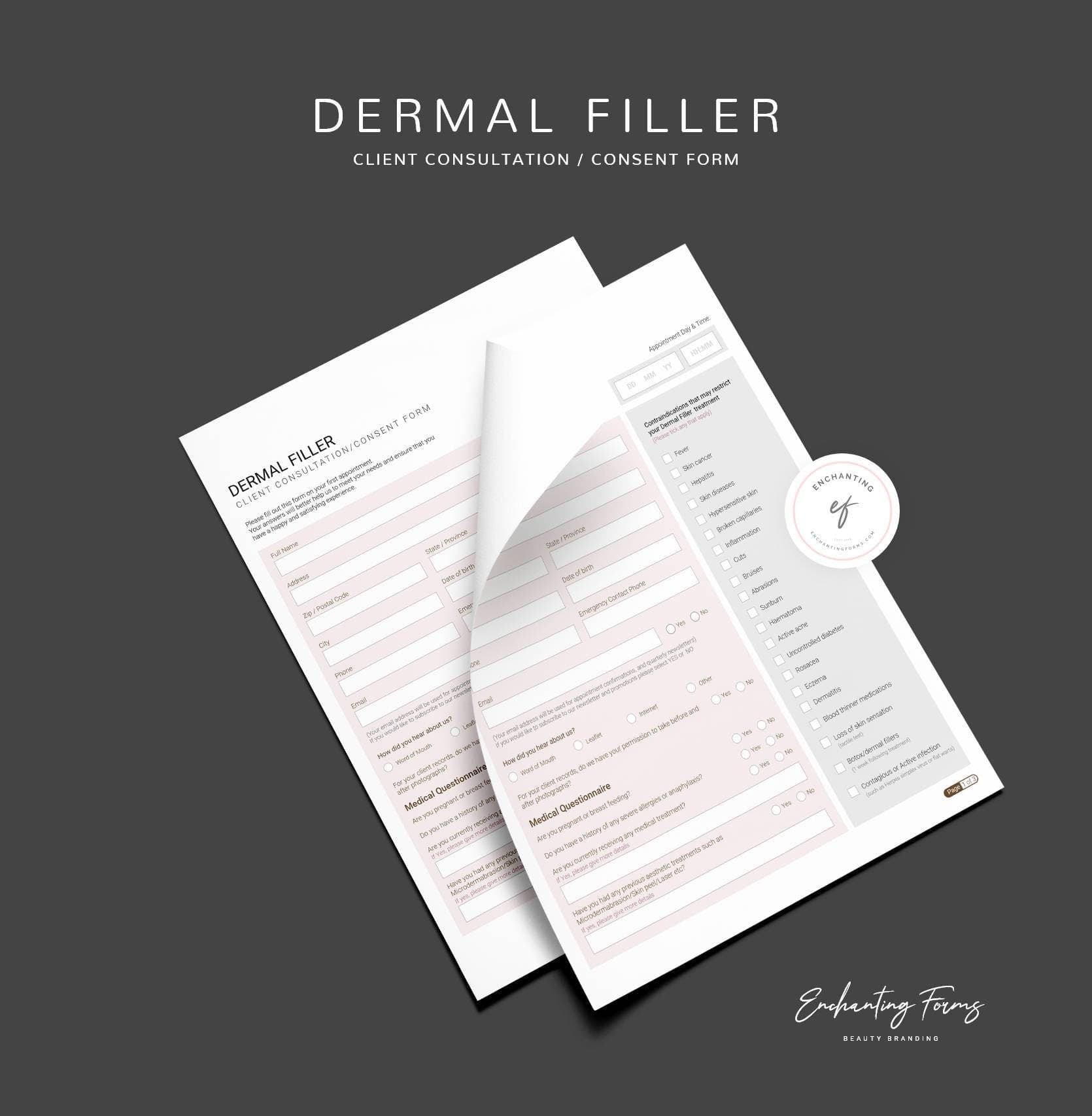 Dermal Filler Consultation & Consent Forms