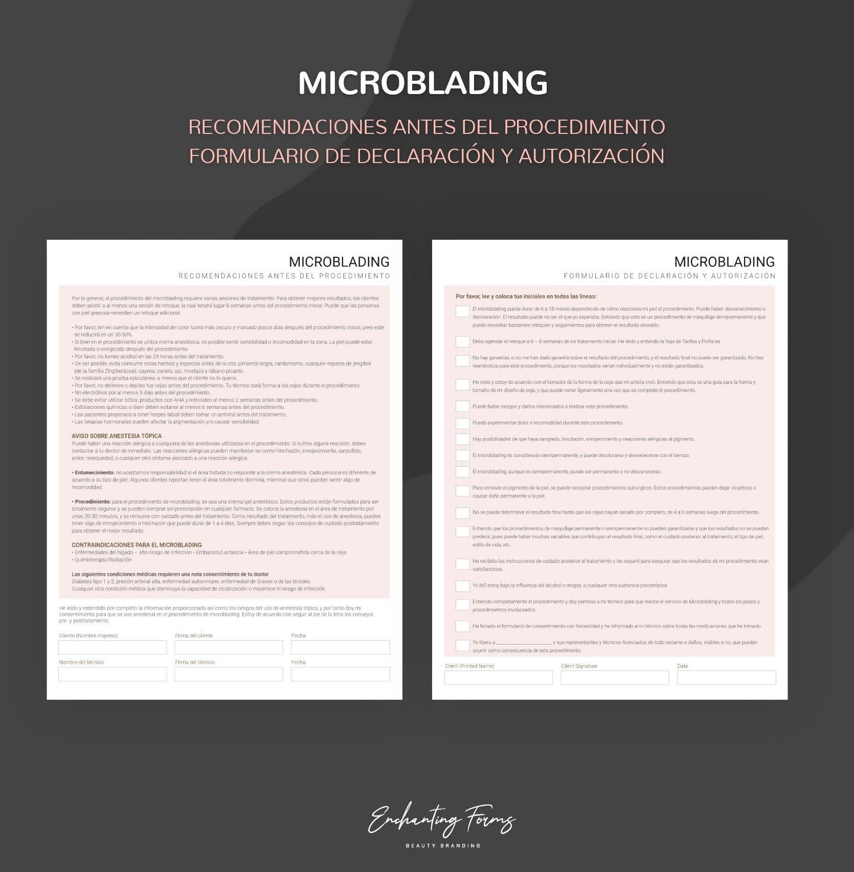 ESPAÑOL - Microblading Consultation & Consent Form