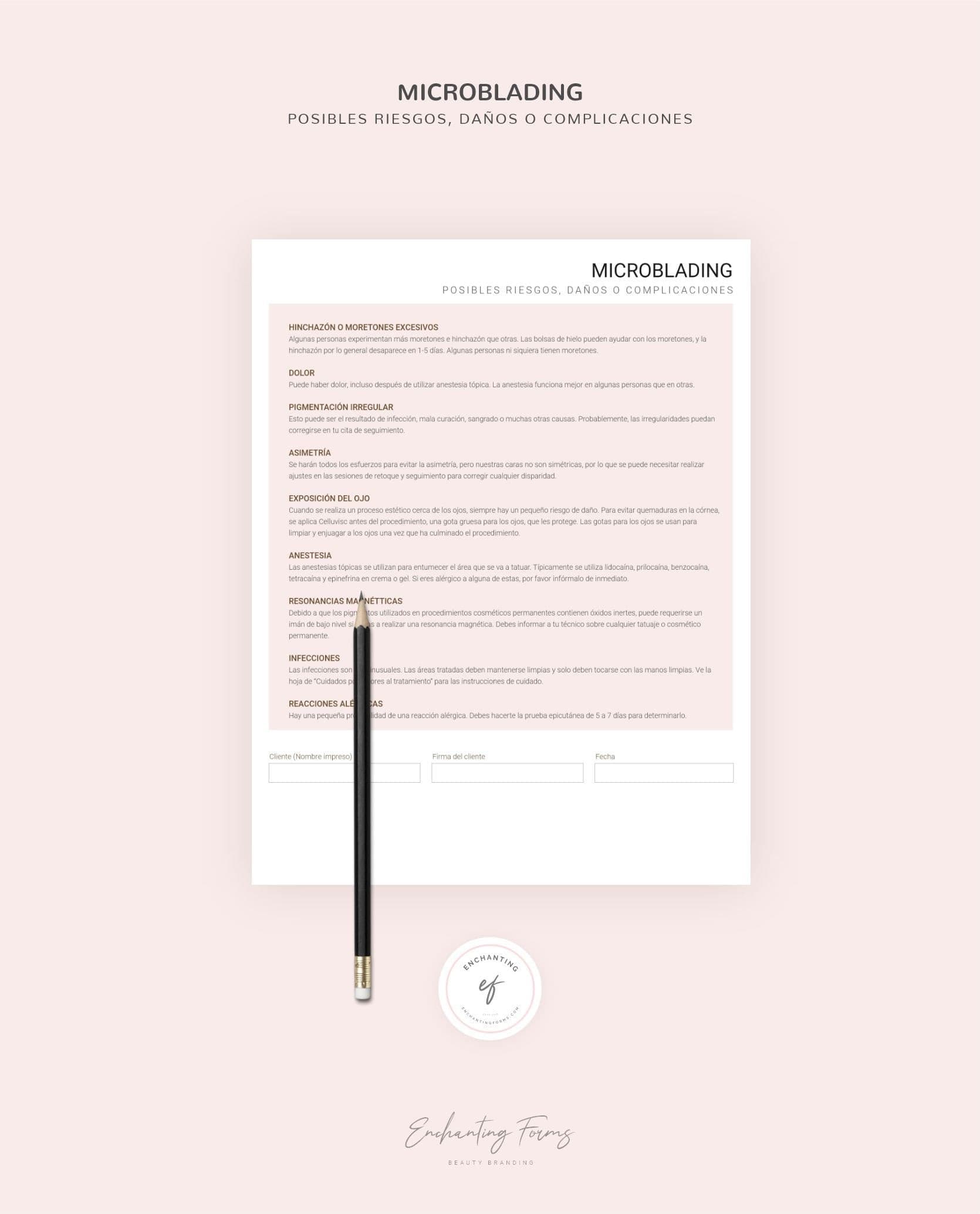 ESPAÑOL - Microblading Consultation & Consent Form