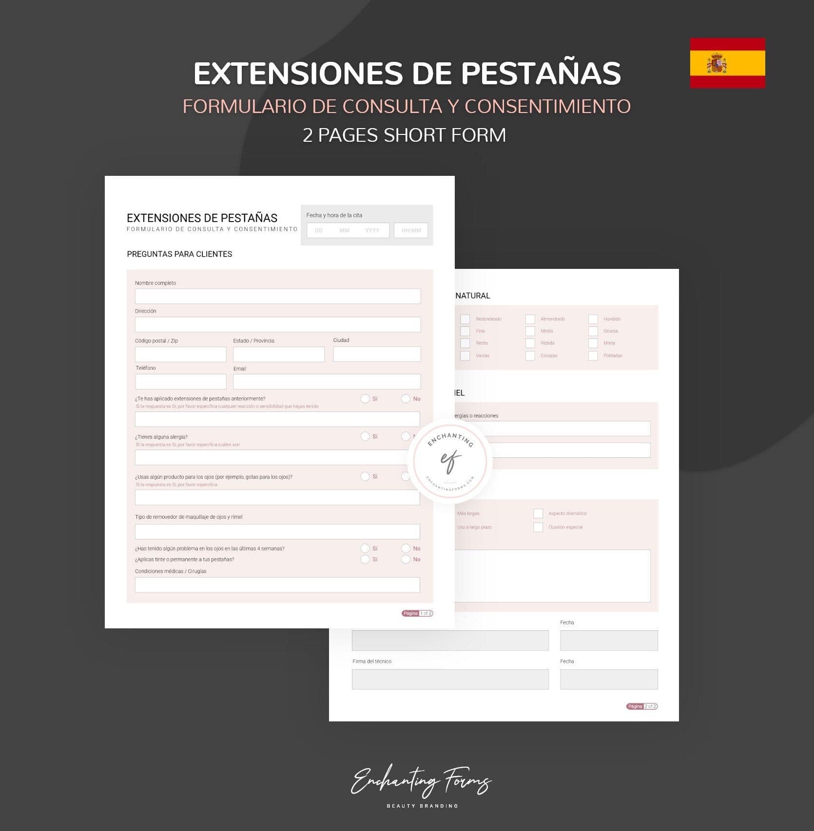 ESPAÑOL - Lash Extension Consultation & Consent Forms