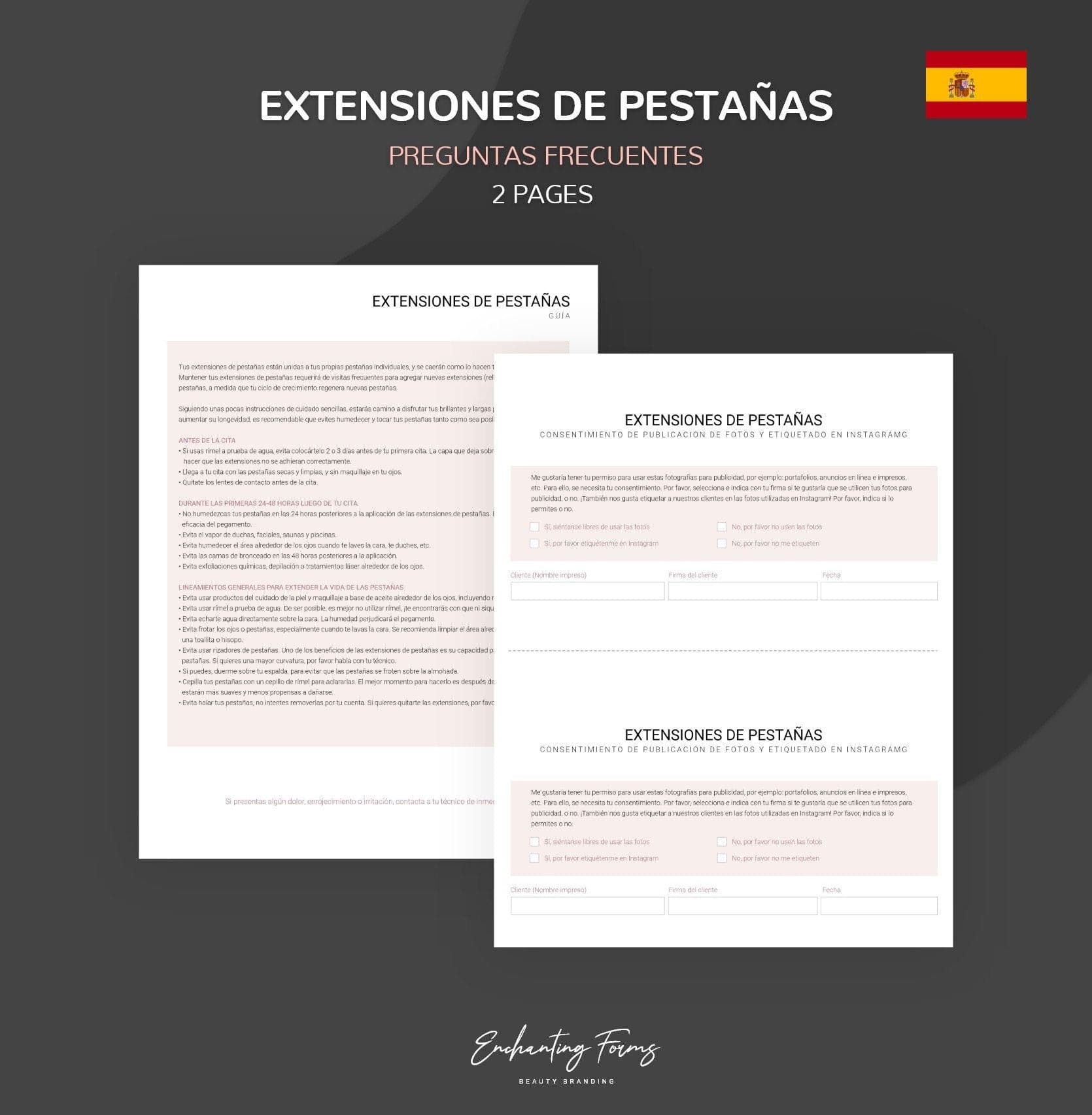 ESPAÑOL - Lash Extension Consultation & Consent Forms